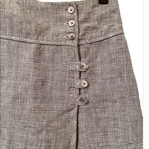 Cassis linen plaid skirt size 4